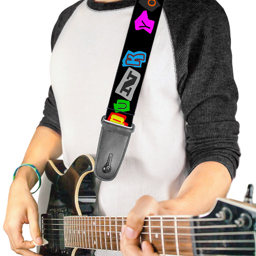 Guitar Strap - Punk You Black Full Color Guitar Straps Buckle-Down   