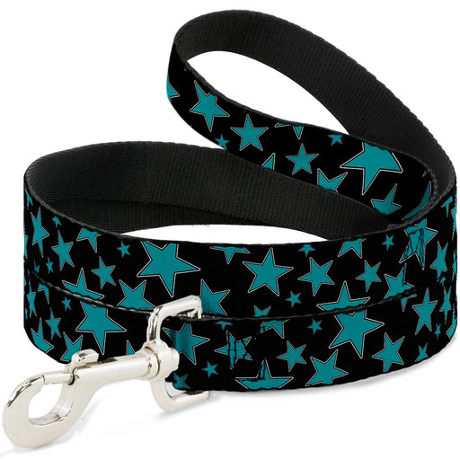 Dog Leash - Stars/Multi Stars Black/Turquoise Dog Leashes Buckle-Down   