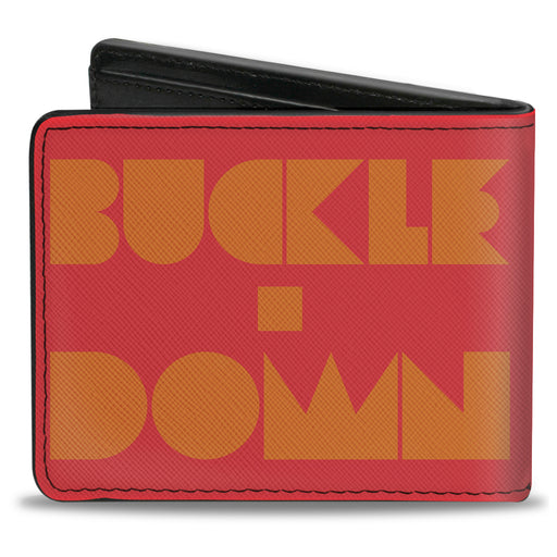 Bi-Fold Wallet - BUCKLE-DOWN Shapes Red Orange Bi-Fold Wallets Buckle-Down   