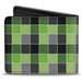 Bi-Fold Wallet - Checker Mosaic Green Bi-Fold Wallets Buckle-Down   