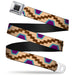 BD Wings Logo CLOSE-UP Full Color Black Silver Seatbelt Belt - Aztec18 Tan/Brown/Turquoise/Purple Webbing Seatbelt Belts Buckle-Down   