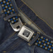 BD Wings Logo CLOSE-UP Full Color Black Silver Seatbelt Belt - Mini Polka Dots Black/Blue/Gray Webbing Seatbelt Belts Buckle-Down   