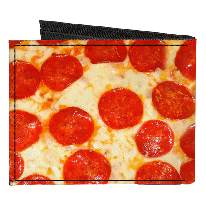 Canvas Bi-Fold Wallet - Pepperoni Pizza Vivid Canvas Bi-Fold Wallets Buckle-Down   