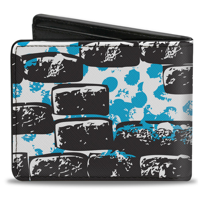 Bi-Fold Wallet - Grunge Bricks Blue Bi-Fold Wallets Buckle-Down   