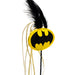 Cat Toy Wand - Batman Bat Signal Logo with Feather and Ribbons Cat Toys DC Comics   