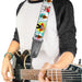 Guitar Strap - Bunny Superhero Multi Pastel Guitar Straps Buckle-Down   