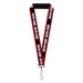 Lanyard - 1.0" - FAITH Greater Than FEAR Stripe Red Black White Lanyards Buckle-Down   