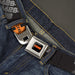HEMI 426 Logo Full Color Black Orange Seatbelt Belt - HEMI 426 Logo 392/426 Black/Orange/Silver-Fade Webbing Seatbelt Belts Hemi   