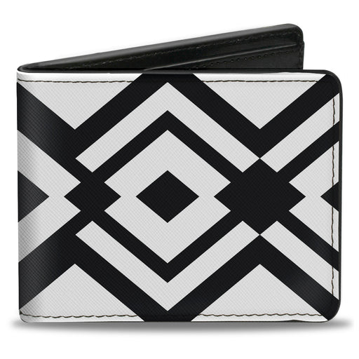 Bi-Fold Wallet - Aztec2 White Black Bi-Fold Wallets Buckle-Down   