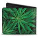 Bi-Fold Wallet - Vivid Marijuana Leaves Stacked Bi-Fold Wallets Buckle-Down   