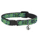 Cat Collar Breakaway - Abstract Plaid White Navy Neon Green Breakaway Cat Collars Buckle-Down   