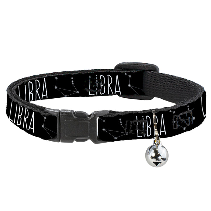 Cat Collar Breakaway - Zodiac LIBRA Constellation Black White Breakaway Cat Collars Buckle-Down   