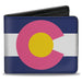 Bi-Fold Wallet - Colorado Flags6 Repeat Blue White Pink Yellow Bi-Fold Wallets Buckle-Down   