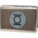 Business Card Holder - LARGE - Green Lantern Logo Marquetry Black Walnut Metal Metal ID Cases DC Comics   