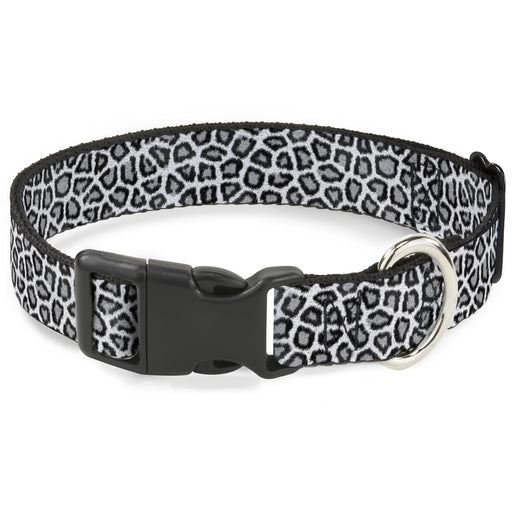 Plastic Clip Collar - Leopard White Plastic Clip Collars Buckle-Down   