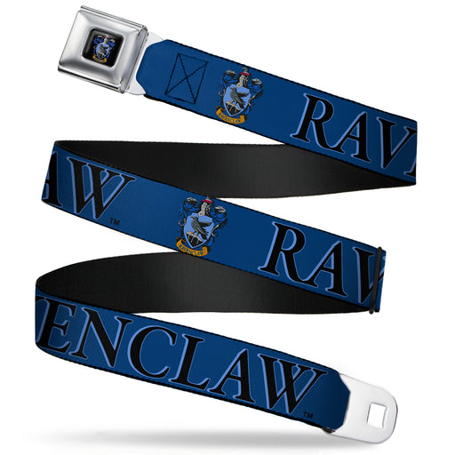Ravenclaw Crest Full Color Seatbelt Belt - Harry Potter RAVENCLAW & Crest Blue/Black Webbing Seatbelt Belts The Wizarding World of Harry Potter REGULAR - 1.5" WIDE - 24-38" LONG  