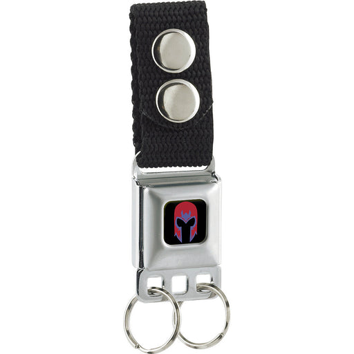 MARVEL X-MEN Keychain - Magneto Helmet Silhouette Full Color Black Red Purple Keychains Marvel Comics   