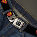 Superman Black Silver Seatbelt Belt - Superman Shield Black Webbing Seatbelt Belts DC Comics   