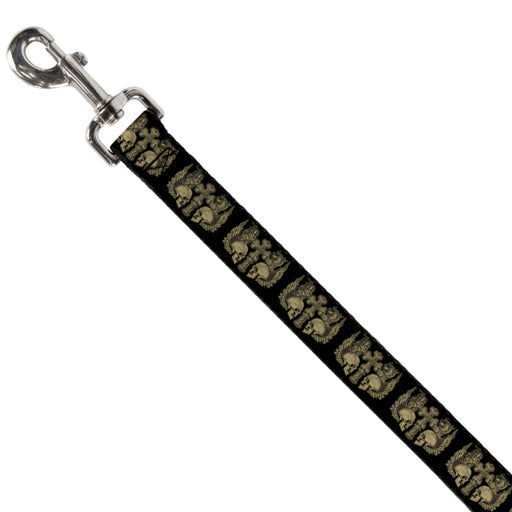 Dog Leash - BD Skulls w/Wings Black/Tan Dog Leashes Buckle-Down   