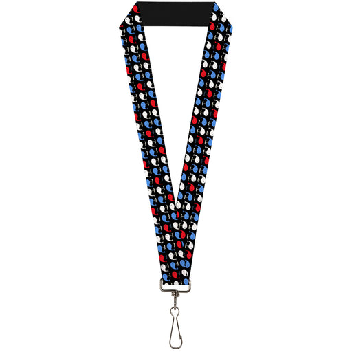 Lanyard - 1.0" - Whales Navy Red White Blue Lanyards Buckle-Down   