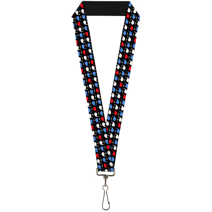 Lanyard - 1.0" - Whales Navy Red White Blue Lanyards Buckle-Down   
