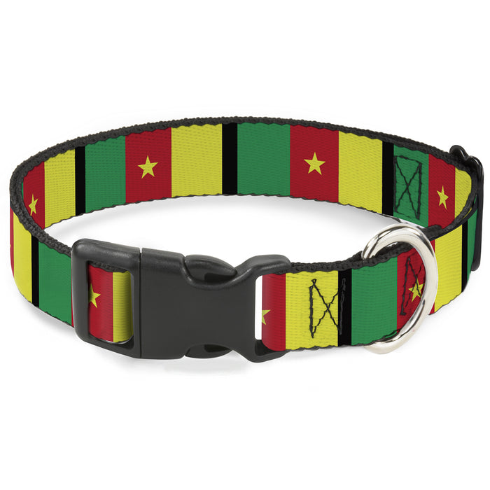Plastic Clip Collar - Cameroon Flags Plastic Clip Collars Buckle-Down   