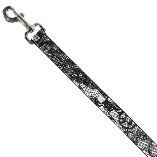 Dog Leash - Grunge Gears Black/White Dog Leashes Buckle-Down   