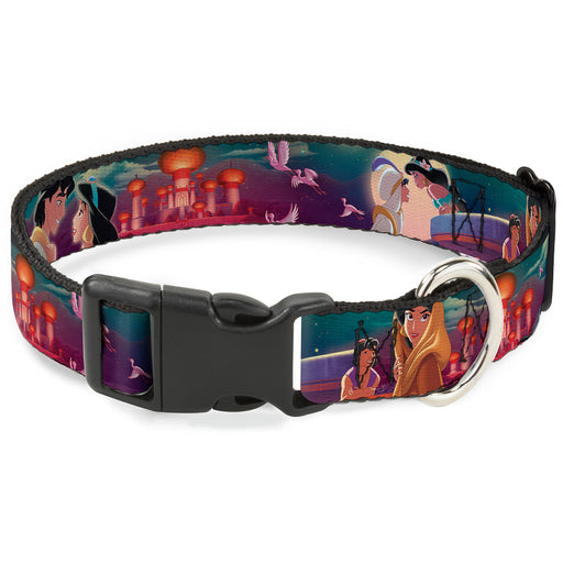 Plastic Clip Collar - Aladdin & Jasmine Scenes/Castle/Birds Plastic Clip Collars Disney   