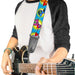 Guitar Strap - Dinosaur Superhero Baby Blue Guitar Straps Buckle-Down   