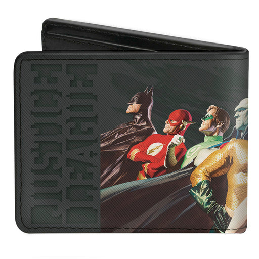 Bi-Fold Wallet - JUSTICE LEAGUE Justice #1 7-Superhero Variant Cover Pose Grays Bi-Fold Wallets DC Comics   