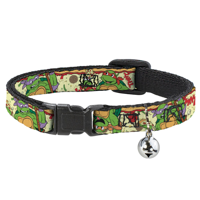 Cat Collar Breakaway with Bell - Classic TMNT Turtle Pizza Breakaway Cat Collars Nickelodeon   