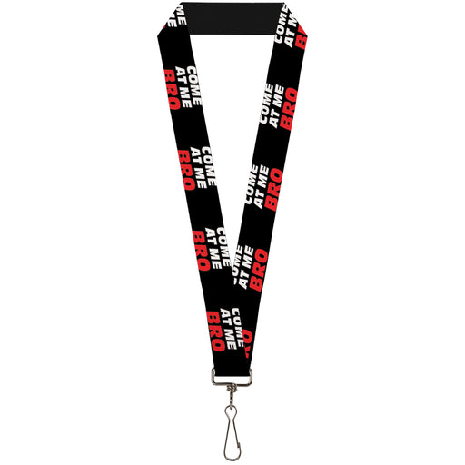 Lanyard - 1.0" - COME-AT ME-BRO Black White Red Lanyards Buckle-Down   