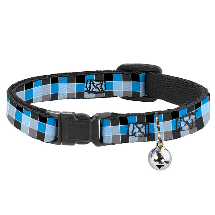 Cat Collar Breakaway - Checker Mosaic Blue Breakaway Cat Collars Buckle-Down   