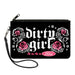 Canvas Zipper Wallet - SMALL - Floral DIRTY GIRL 4x4xFORD Black White Pink Canvas Zipper Wallets Ford   