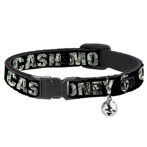 Cat Collar Breakaway - CASH MONEY $ Black Dollars Breakaway Cat Collars Buckle-Down   