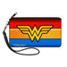 Canvas Zipper Wallet - SMALL - Wonder Woman Logo Stripe Red Yellows Blue Canvas Zipper Wallets DC Comics   