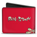 Bi-Fold Wallet - The Ren & Stimpy Show Stimpy Face CLOSE-UP + Logo Red Bi-Fold Wallets Nickelodeon   