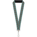 Lanyard - 1.0" - Geometric6 Navy Turquoise Gold Lanyards Buckle-Down   