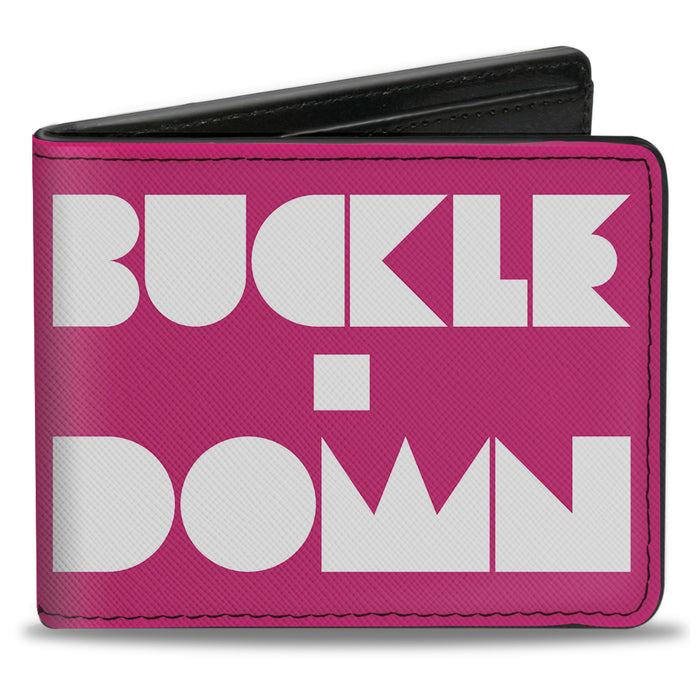 Bi-Fold Wallet - BUCKLE-DOWN Shapes Hot Pink White Bi-Fold Wallets Buckle-Down   