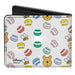 Bi-Fold Wallet - Winnie the Pooh Face Bee Honey Pots Scattered White Bi-Fold Wallets Disney   