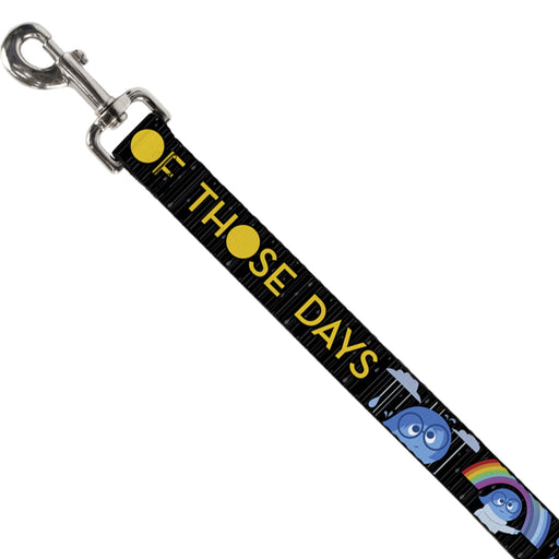 Dog Leash - Joy Poses/Rain ONE OF THOSE DAYS Black/Gray/Blues/Yellow Dog Leashes Disney   