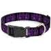 Plastic Clip Collar - BD Skulls w/Wings Black/Purple Plastic Clip Collars Buckle-Down   
