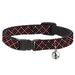 Cat Collar Breakaway - Criss Cross Plaid Black Gray Red Breakaway Cat Collars Buckle-Down   