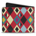 Bi-Fold Wallet - Geometric9 Black Red Turquoise Ivory Bi-Fold Wallets Buckle-Down   