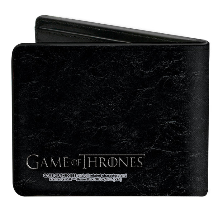 Bi-Fold Wallet - Game of Thrones HOUSE TARGARYEN Three-Headed Dragon Sigil Black Silvers Bi-Fold Wallets Game of Thrones   