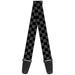 Guitar Strap - Checker Weathered2 Black Gray Guitar Straps Buckle-Down   
