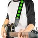 Guitar Strap - Owls Spin Black Green Guitar Straps Buckle-Down   