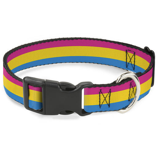 Plastic Clip Collar - Flag Pansexual Pink/Yellow/Blue Plastic Clip Collars Buckle-Down   
