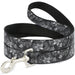 Dog Leash - Hibiscus Collage Gray Shades Dog Leashes Buckle-Down   