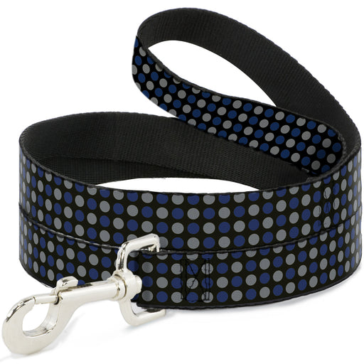 Dog Leash - Mini Polka Dots Black/Blue/Gray Dog Leashes Buckle-Down   